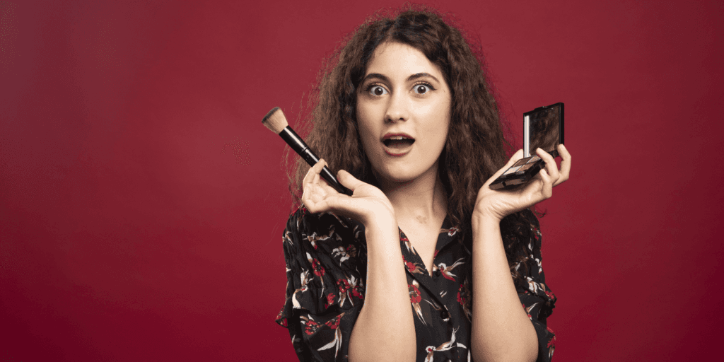 Ways To Do Digital Marketing For Makeup Artist 16 Here is a lady who is stainding with a brush and she is curious to know about Digital Marketing For Makeup Artist